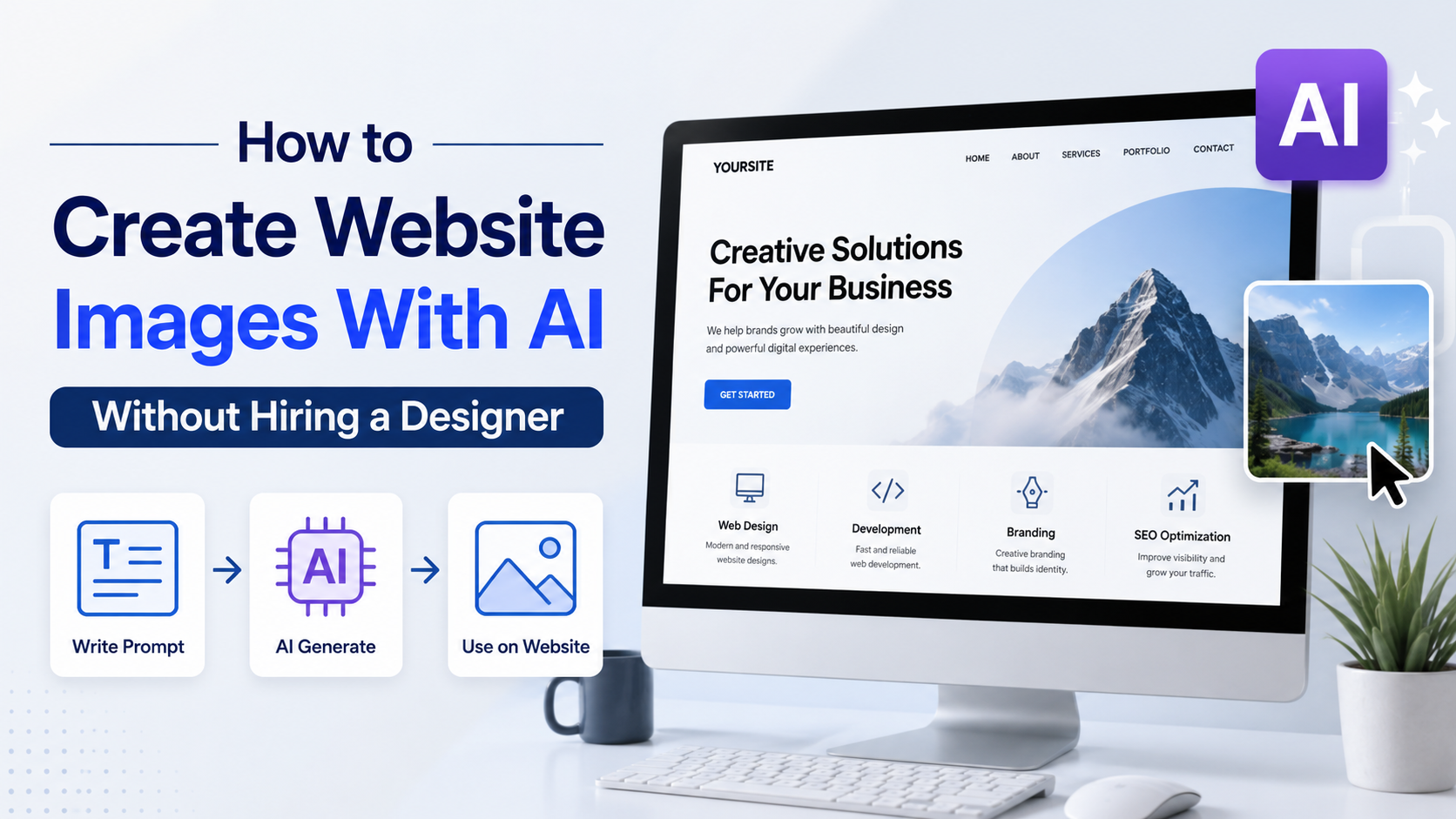 How to Create Website Images With AI Without Hiring a Designer